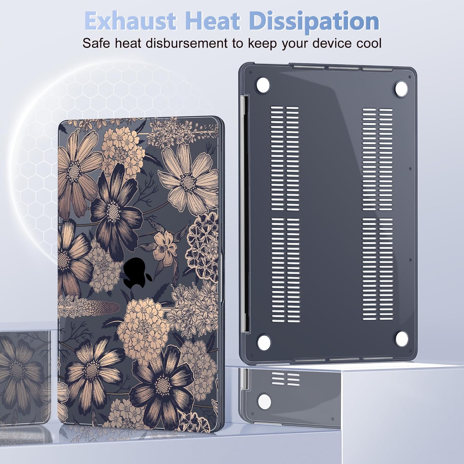 Case for MacBook Pro 13 inch with/Without Touch Bar (2016-2022, M2 A2338 M1 A2289 A2251 A2159 A1989 A1706 A1708), Hard Shell + Keyboard Cover + Dust Plug - Spring Floral