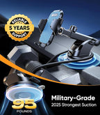 VICSEED Blue Phone Holders for Your Car [Upgraded True Military-Grade Strongest Suction] Cell Phone Mount for Car Dashboard Windshield Vent Truck Boat Stand Adjustable for iPhone Android Smartphones