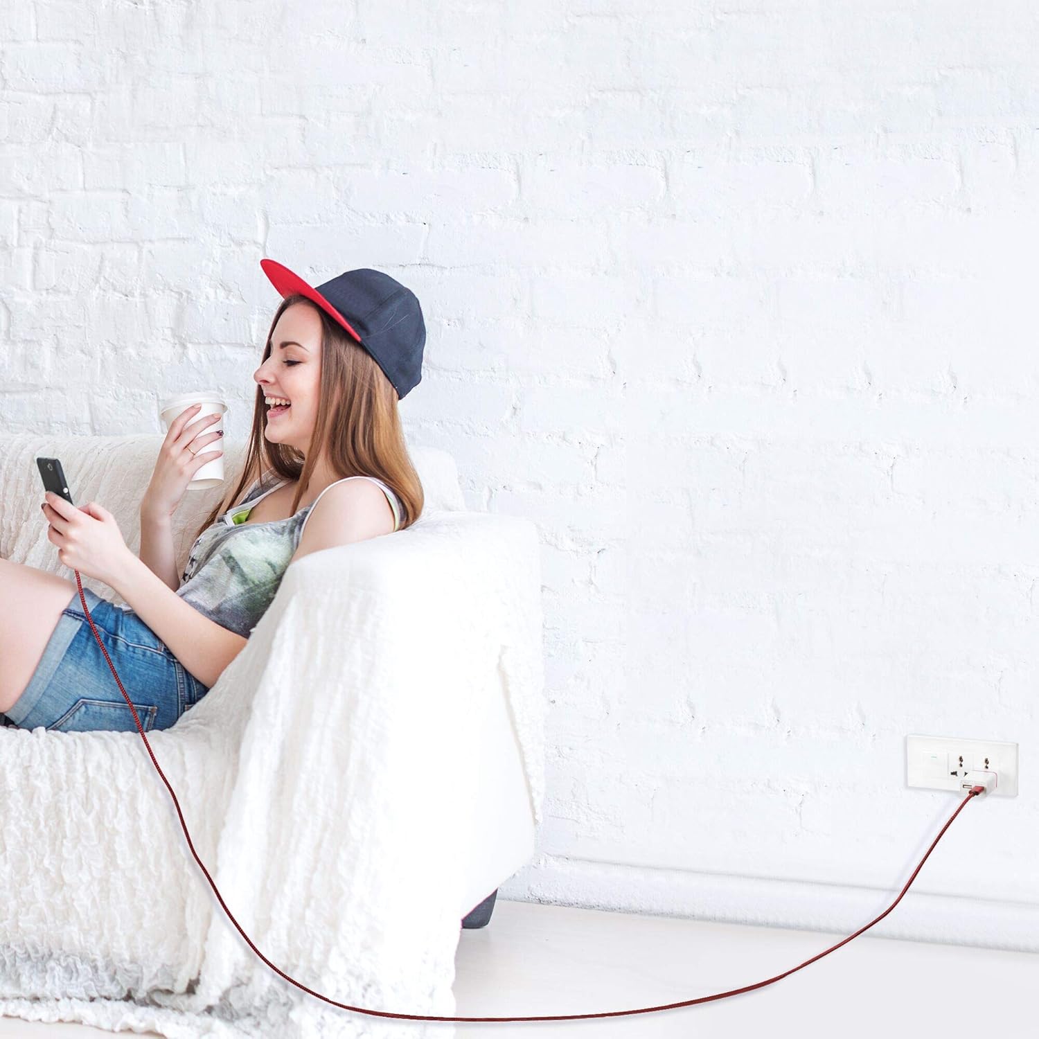 RoFI Micro USB Cable 15ft with 3A Fast Charging, Extra Long and Extremely Durable Nylon Braided Charger Cord for Galaxy S7/S6/J8/J7 Note 5,Kindle,LG,PS4,Camera,Xbox One and More (Black)