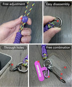 Cell Phone Lanyard Wrist Strap,Key Lanyard for Women,Phone Bracelet Strap,Phone Charms Strap,Camera Wrist Strap,Short Wrist Lanyard for Keys,Keychain Lanyard,Lanyards for Keys (Flower Purple)