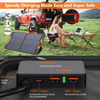 N-Type 16BB 100W Portable Solar Panel 18V Mono ETFE Foldable Solar Panel,25% High Efficiency IP68 Waterproof for Camping Outdoor RV Blackout