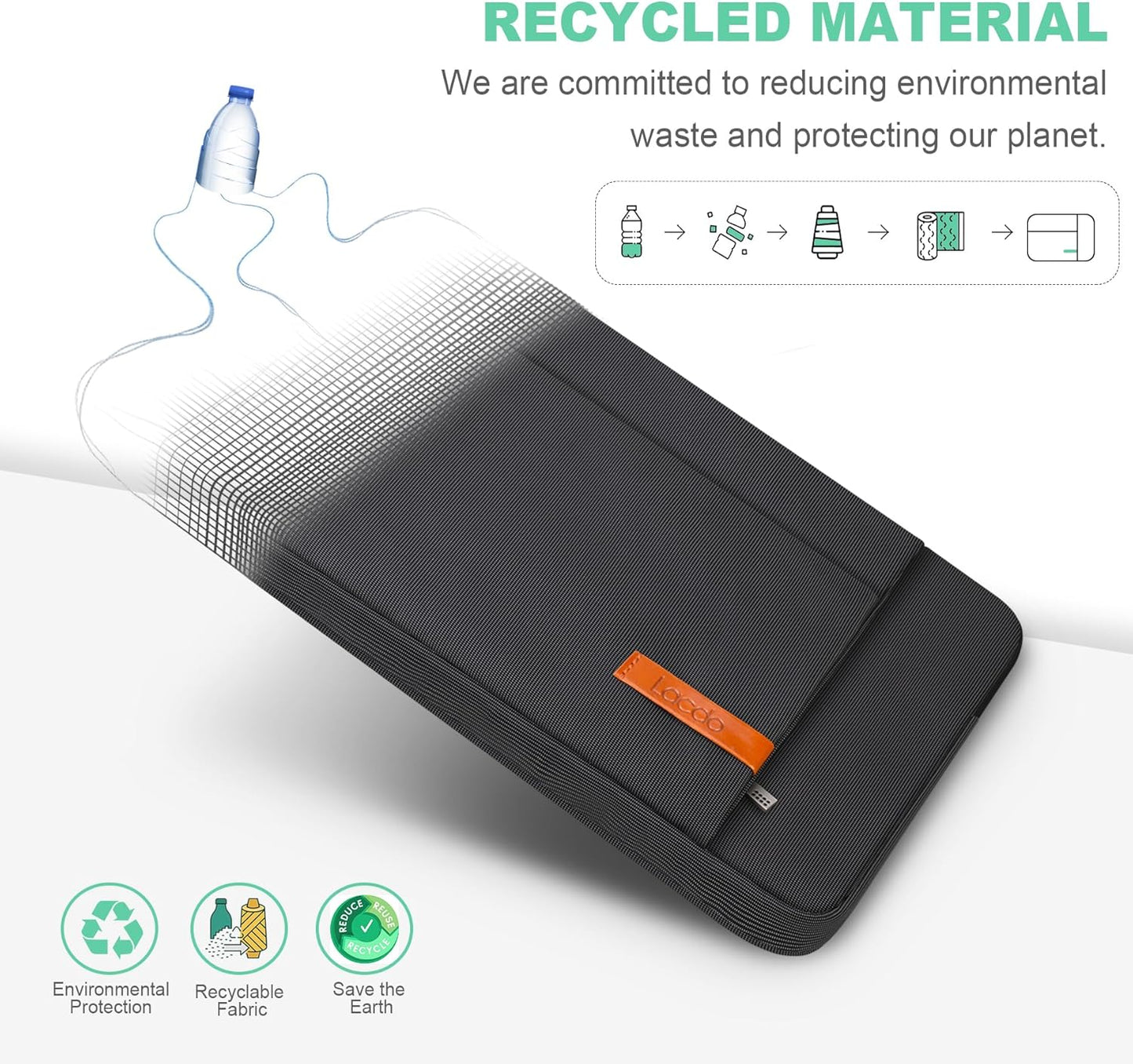 Lacdo Laptop Sleeve Case for 16 inch New MacBook Pro M4/M3/M2/M1 Pro/Max A3403 A3186 A2991 A2780 A2485 A2141 2024-2019 | 15 inch Microsoft Surface Laptop 7th Copilot+PC, 6 5 4 3 Computer Bag, Black