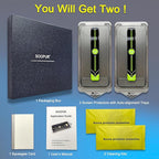 2 Pack Matte Privacy Screen Protector for iPhone 15 Plus/16 Plus, [Auto-Dust Removal and Auto-Alignment] Anti-Spy Anti-Glare Anti-Fingerprint Tempered Glass Film, Smooth & Sensitive Touch