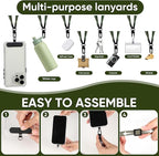 Cell Phone Strap Adjustable Wrist Strap Crossbody Cellphone Holder Extra Long Phone Lanyard Wrist Lanyard (Army Green)