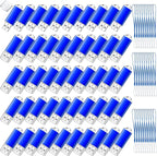 Hoteam 50 Pack USB 2.0 Flash Drives Bulk Blue Portable Thumb Drive with Hat USB Sticks Bulk with 50 Pcs Lanyards for Data Storage File Sharing Commercial Gift(256MB)