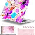 Case for MacBook Pro 13 inch with/Without Touch Bar (2016-2022, M2 A2338 M1 A2289 A2251 A2159 A1989 A1706 A1708), Hard Shell + Keyboard Cover + Dust Plug, Trendy Floral