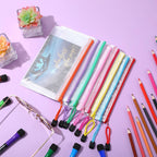 Jetec 32 Pcs Mesh Zipper Bags Toy Storage Bikini Organizer Bag Bolsas Para Guardar Trajes De Baño Waterproof Zipper Reusable Pouch Puzzle Multipurpose for Storage Office(Stylish Color,7.5 x 5 Inch)