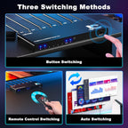 HDMI Switch 3 in 1 Out, 4K@60Hz Switcher, Auto-Switching HDMI 2.0 Switcher with Remote, HDCP 2.2/HD R/3D, Works with PS5/PS4/Switch/Xbox/PC