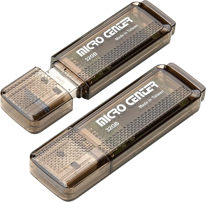 INLAND Micro Center Super Speed 2 Pack 32GB USB 3.0/USB3.1 Gen1 Flash Drive Gum Size Memory Stick Thumb Drive Data Storage Jump Drive (32G 2-Pack)