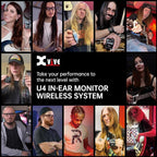 Xvive U4R4 Wireless in-Ear Monitor System Professional IEM System,1 Transmitter and 4 Beltpack Receiver for Studio, Band Rehearsal,Live Performance(U4R4)