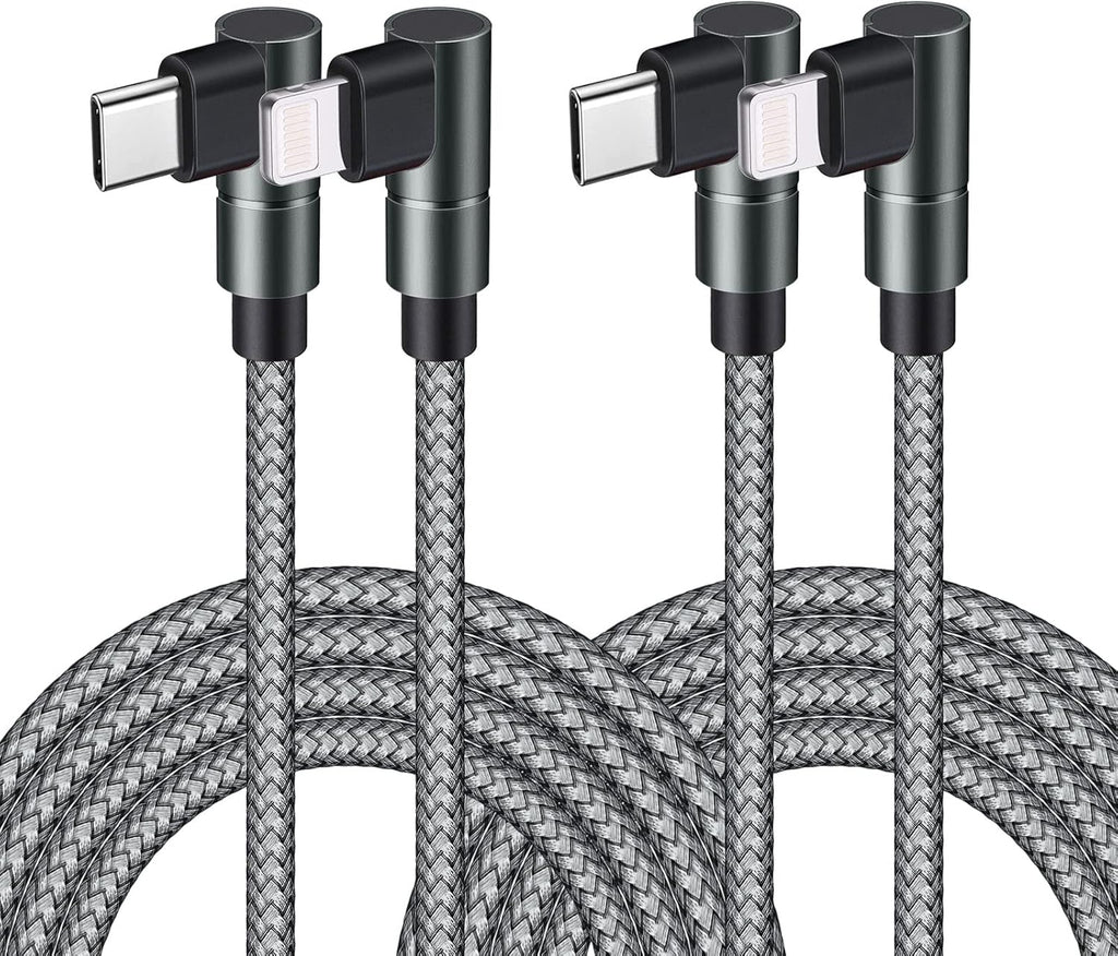 USB C to Lightning Cable 10FT MFi Certified 90 Degree iPhone Fast Charger Nylon Braided Extra Long Charging Cord Compatible with iPhone 14/13/13 Pro Max/13 Mini/12/11/XS/XR/8/iPad 8th