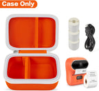 Case Compatible with Phomemo M110 Label Maker - Portable Mini Bluetooth Thermal Label Maker Carrying Storage Bag for Printer Labels, USB Cable and Accessories (Box Only) - Orange