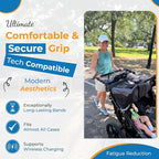 Phone Grip Strap - Pack of 2 Reversible Finger Holder for Phone Back, Customizable Anti-Slip Design, Wireless Charging Compatible Detachable Holder for iPhone - Ripple Opal