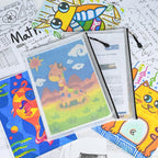 AUSTARK 20 Pcs Zipper File Bags, Plastic Mesh Pouch, Board Game Storage Bag, Waterproof Bags for Office School (A4 Size 13.4''x9.4'', White and Black)