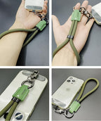 Handmade Cowhide Leather Phone Wrist Strap,Universal Adjustable Key Lanyard,Stylish Wristlet Keychains for Women&Men