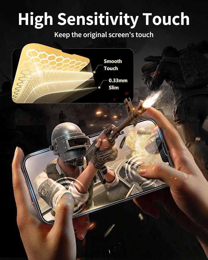 NIMASO for iPhone 16e/13 Pro/13/14 Screen Protector, 2 Pack HD Clear Tempered Glass Screen Protector for iPhone 16ewith Bubble-and-Dust-Free Box, Instant Installation (6.1 inches)