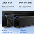 Cable Management Under Desk 94.5in (6X L15.8in) J Channel, ZhiYo Cord Organizer for Desk, Self-Adhesive Cable Organizer, Cord Management Wire Organizers for Cords, Wire Management Cable Raceway Black