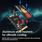 DATO 2TB M.2 2230 SSD, PCIe Gen 4x4 NVMe Internal Solid State Drive with Heatsink, Up to 5000/3200 MB/s, Compatible with Steam Deck, ROG Ally, Surface Pro, Mini PCs, Ultrabook, ARES ARS430