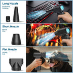 Compressed Air Duster,200000RPM Electric Duster,Stepless Speed Mini Air Blower,Replace Canned Air Duster,Cordless Rechargeable Jet Fan Blower for Keyboard Computer Car Cleaning Dry-Black