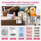Bluetooth Thermal Label Printer 4x6 - D450BT Shipping Label Printer for Small Business, Shipping Packages, Office, Home, Compatible with Ebay, USPS, Shopify, Amazon, Tiktok
