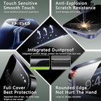 2 Pack Matte Privacy Screen Protector for iPhone 15 Pro Max 6.7-Inch Auto Dust Removal, No Bubbles,Anti-Spy Tempered Glass Film, Easy Installation