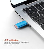 TOPESEL USB Flash Drive 256GB USB 3.0 Flash Drive Memory Stick Thumb Drives USB Stick High Speed 256G Thumb Drive Jump Drive 256G Zip Drive for PC laptops，Car Audio(Blue)