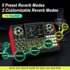 Podcast Microphone Bundle with Live Sound Card Audio Mixer, Podcast Equipment Bundle with 3.5mm Condenser Microphone for Pc/Phone Live Streaming Singing Gaming, Sound Board with Voice Changer, Denoise