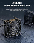 DEWENWILS 2 Pack 120V AC Fan, Waterproof Exhaust Fan 80mm, 14W 2470RPM 21CFM, DIY Cooling Fan for Refrigerator, Computer Case, Compressor Engine, Generator, UL Listed