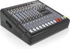 Sound Town 10-Channel 2x800W Powered Mixer w/ 2 Bus, DSP effects, USB, MP3, Dual 7-band EQ, Phantom Power (TRITON-102PW)