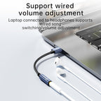 USB to 3.5mm Jack Audio Adapter, External Stereo Sound Card USB-A to Audio Jack Adapter with Auxiliary Stereo Converter, Compatible with Desktop, Laptop Mac, Linux and More!