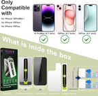 (2-Pack Anti-Spy Privacy Screen Protector for iPhone 14 Pro Max/15 Plus/16 Plus(6.7-Inch),9H Tempered Glass,Full Coverage,Anti-Fingerprint,Auto Dust Removal,Bubble-Free,Easy Installation