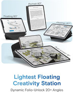 MOFT Dynamic Folio Case for iPad A16 11th Generation 11 Inch 2025/ iPad 10th Generation 10.9 Inch 2022, Silm Magnetic Stand Case with 20+ Viewing Angles, Auto Wake/Sleep, Ultra Thin, Jet Black