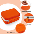 Case Compatible with Phomemo M110 Label Maker - Portable Mini Bluetooth Thermal Label Maker Carrying Storage Bag for Printer Labels, USB Cable and Accessories (Box Only) - Orange