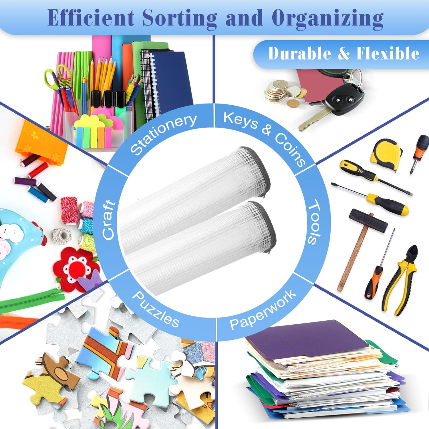 Jetec 32 Pcs Mesh Zipper Bags Toy Storage Bikini Organizer Bag Bolsas Para Guardar Trajes De Baño Waterproof Zipper Reusable Pouch Puzzle Multipurpose for Storage Office(Grey,7.5 x 5 Inch)