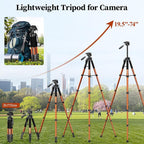 JOILCAN Tripod Camera Tripods, 74" Tripod for Camera Cell Phone Video Photography, Heavy Duty Tall Cameras Tripod Stand, Professional Travel DSLR Tripods Compatible with Canon iPhone, Max Load 15 LB
