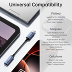 USB C to Lightning Audio Adapter, USB Type C Male to Lightning Female Headphone Converter, Compatible with iPhone 16/15 Full Series, iPad Pro, iPad Air 6/5/4, MacBook