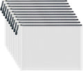 AUSTARK 10 Pcs Zipper File Bags, Waterproof Plastic Mesh Pouch for Office School, Board Game Storage Bags (B4 Size 15''x11'', White and Black)