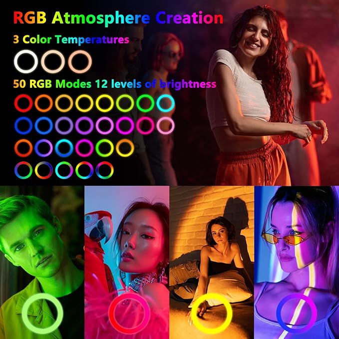 Overhead Phone Mount with Ring Light, 10’’ LED Selfie Light for Desk,with Stand and Phone Holder for iPhone and Camera,Overhead Tripod for Video Recording, Live Streaming, Zoom Meeting