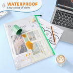 Umriox 32PCS Mesh Zipper Pouch, Zipper Bags for Organizing, A4, Letter Size, Storage Bags for Board Game, Puzzles, School Office Supplies