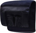 Wanty Velvet Sofa Couch Chair Armrest Soft Caddy Organizer Holder for Remote Control, Cell Phone, Book, Pencil (Black)