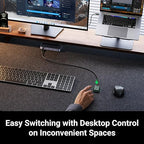 UGREEN USB 3.0 Switch 2 Computers Sharing USB C & A Devices, 4 Port USB Switcher Sharing Keyboard and Mouse, Printer/Scanner USB Switch Hub for Two Computers with 2 USB3.0 Cables and Controller