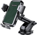 Suction Cup Car Phone Mount for Windshield/Dashboard, Hand Free Mobile Phone Holder for Car, Universal Cell Phone Holder Stand for iPhone 15 14 13 12 Pro Max Samsung Android 【Thick Case Friendly】