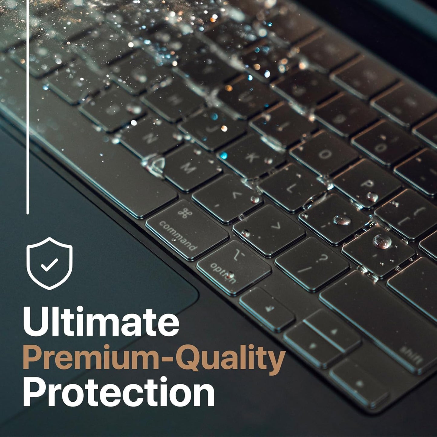 Kuzy Tinted Premium MacBook Pro 14 inch Keyboard Cover M4 16" 2025 2024 2023 M3 M2 M1 Pro Max - MacBook Air 13 inch Keyboard Cover 15" M4 - A3240 A3241 A3401 A3403 A3114 A3113 - US Layout TPU, Tinted