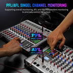 Professional DJ Audio Mixer - 8 Channel DJ Bluetooth Controller Sound Mixer w/DSP 16 Preset Effects, USB Interface, 8 XLR Mic/Line Input, AUX, FX Processor MP3 Player, Headphone Jack