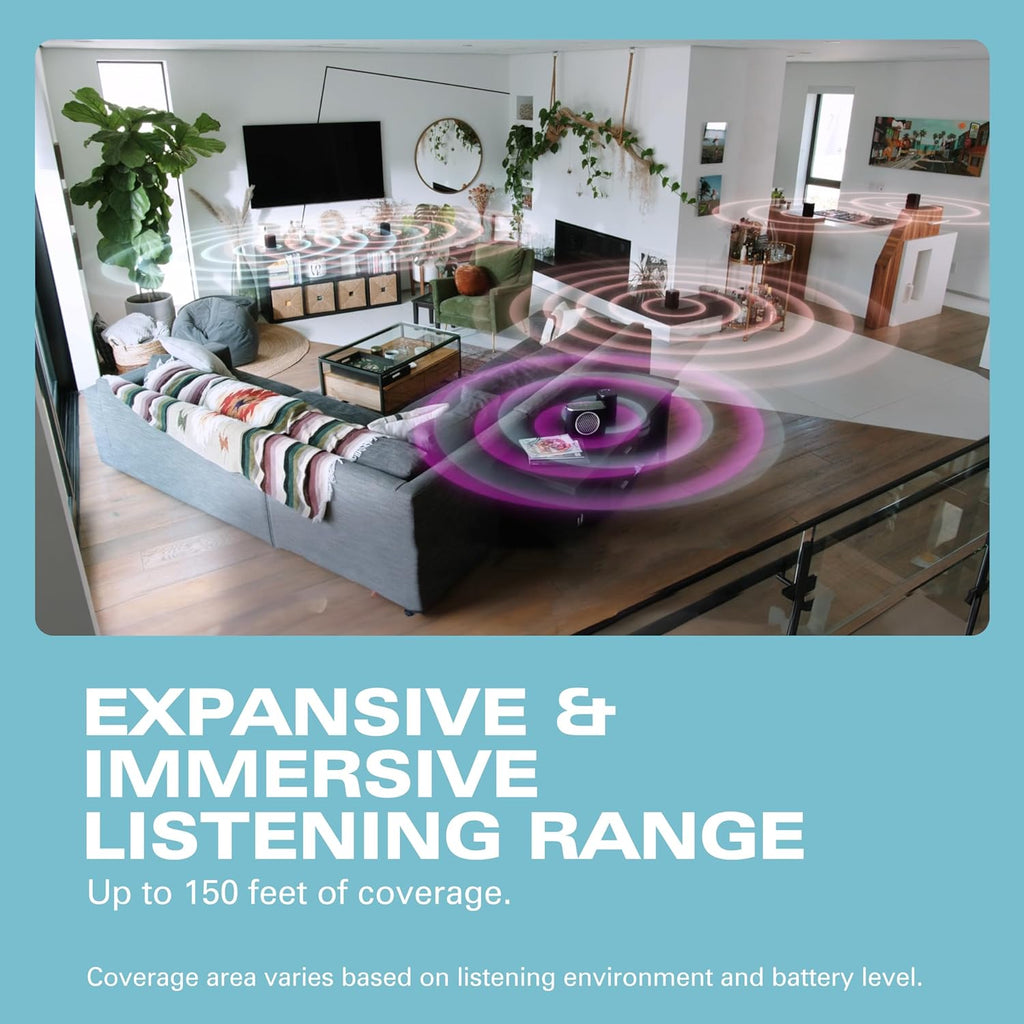 Rocksteady Stadium 2: Two Speakers and One Subwoofer 2.1 Bundle - Immersive, connectible, and up to 150 ft of Range. Up to 30 Hours of Battery Life.