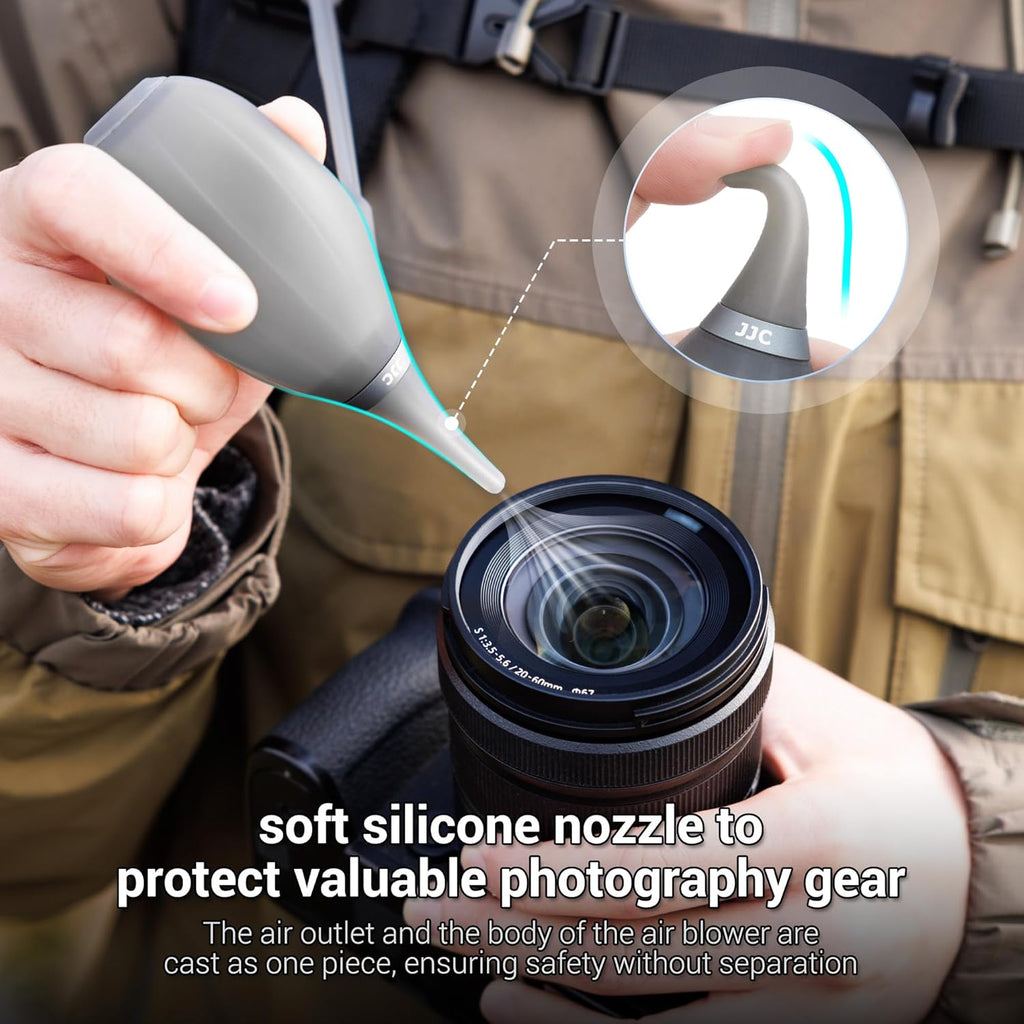 [Upgraded Version] Soft Tip Silicone Camera Dust Blower Lens Air Blower,Camera Lens Cleaner Air Blower for Sensor LCD Keyboards Filters Alcohol Ink Printing,Dust Blower Replace Canned Air-White