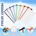 Jetec 32 Pcs Mesh Zipper Bags Toy Storage Bikini Organizer Bag Bolsas Para Guardar Trajes De Baño Waterproof Zipper Reusable Pouch Puzzle Multipurpose for Storage Office(Sweet Color,7.5 x 5 Inch)