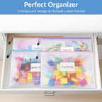 Sooez 24 Pack Super Large Mesh Zipper Pouch Bags, B4 (15.6×11.2 in) Pencil Pouch Bulk with Label Pocket, Waterproof Organizers for Board Game Storage, File Bags for School, Travel & Office, 12 Colors