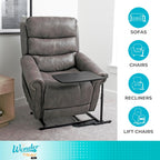 Stander Wonder Tray, Adjustable Swivel Table, Extra-Large Computer Stand, Couch Desk & Gaming Bench, TV-Trays for Eating on Couches, Chairs, Recliners with Laptop Wedges and Cup Holder, XL, Black