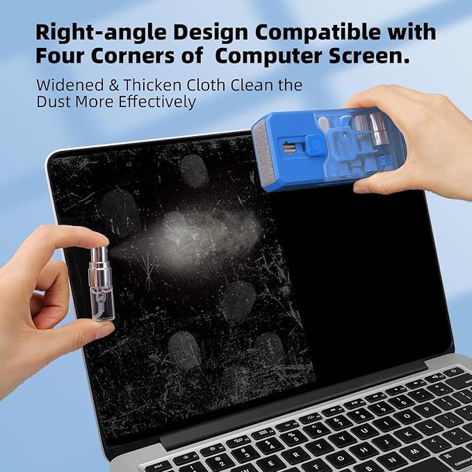 Ordilend Keyboard Cleaning Kit Laptop Cleaner, All-in-One Computer Camera Cleaning Kits Brush Tool, Multi-Function PC Electronic Cleaner for iPad iPhone Pro Earbuds Camera Monitor with Patent, SkyBlue